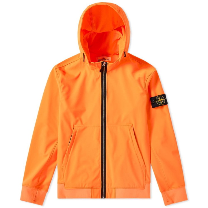Photo: Stone Island Soft Shell R Fixed Hood Jacket Orange