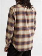 Gitman Vintage - Button-Down Collar Checked Cotton-Flannel Shirt - Brown