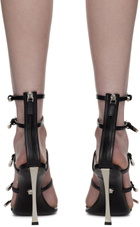 Versace Black Pin-Point Heeled Sandals