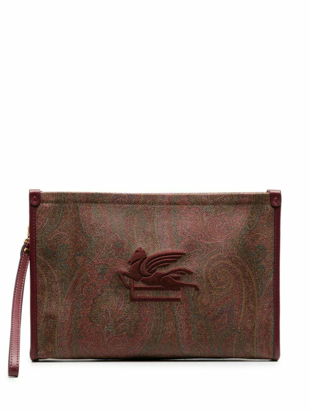 Photo: ETRO - Paisley Embroidered Logo Pouch