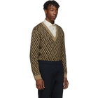 Gucci Black and White G Rhombus Cardigan