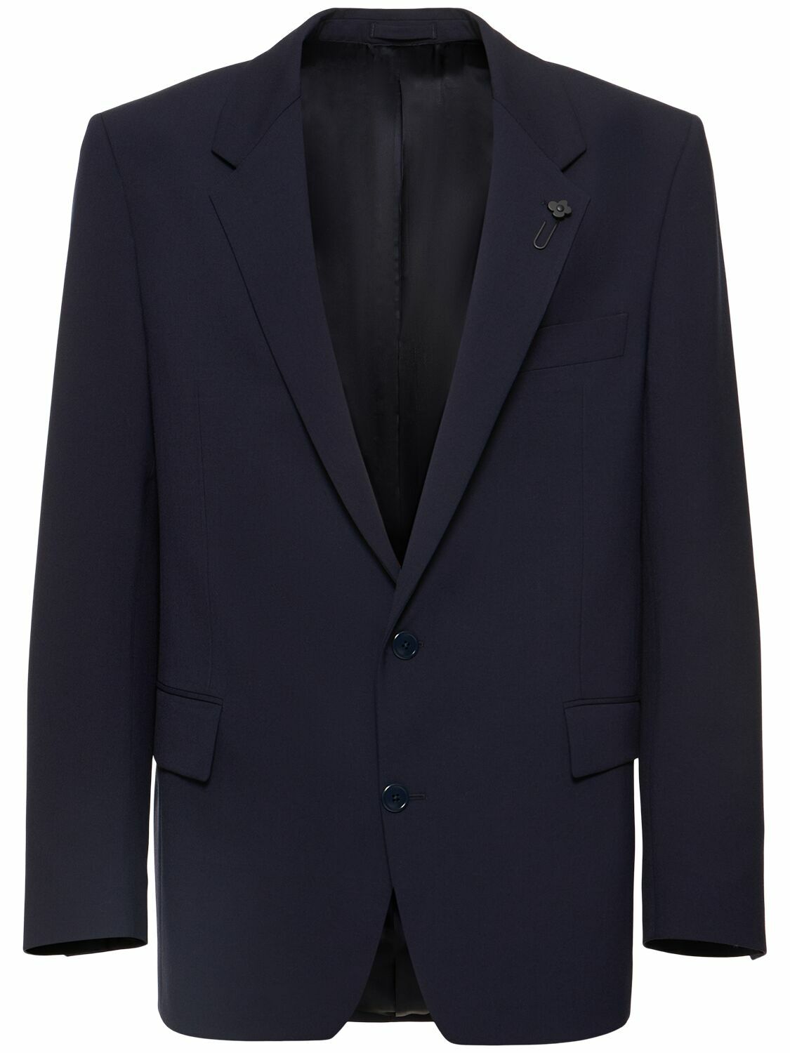 Lardini single-breasted wool coat - Blue