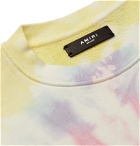 AMIRI - Logo-Flocked Tie-Dyed Loopback Cotton-Jersey Sweatshirt - Multi