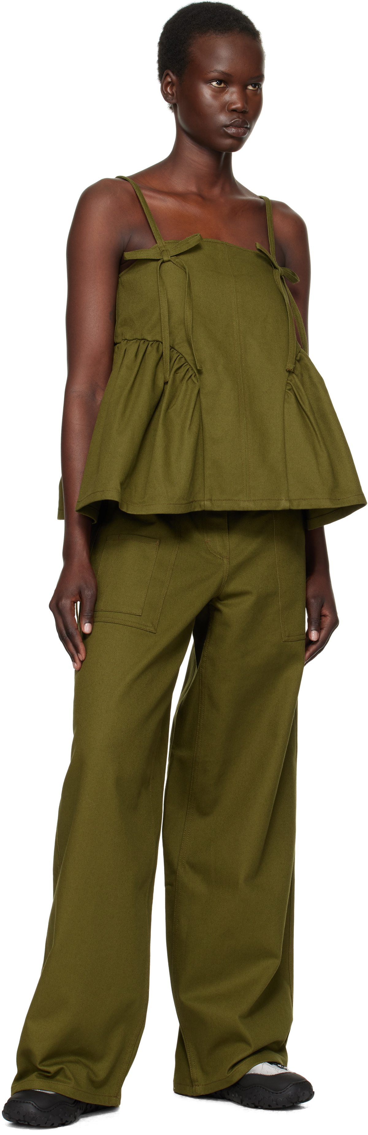 Cecilie Bahnsen Green Anita Jeans