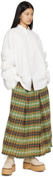 R13 Green Kilt Maxi Skirt