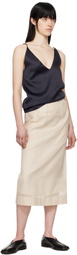 Carven Navy Double Satin Camisole