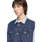 Junya Watanabe Blue and White Levis Edition Striped Shirt