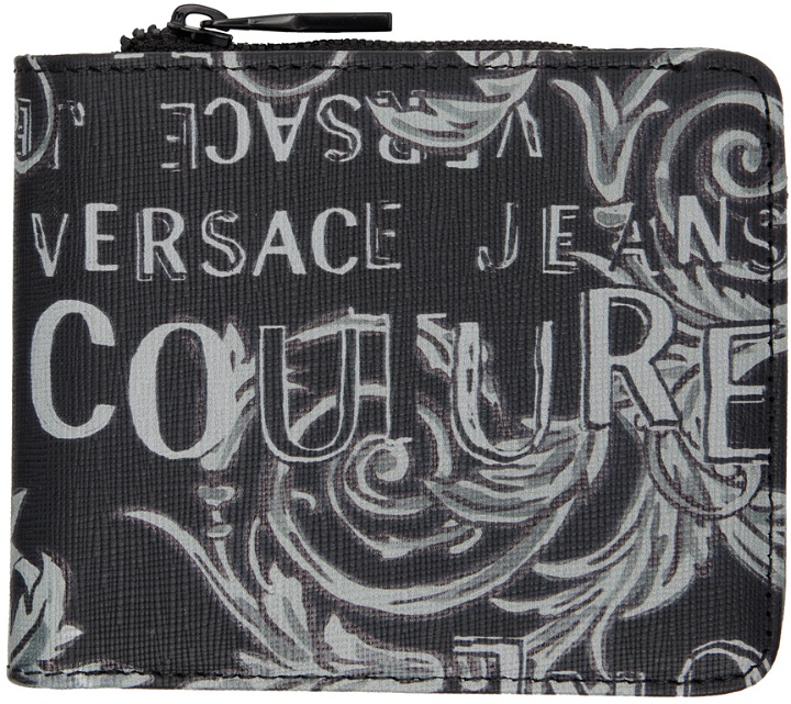 Photo: Versace Jeans Couture Black Logo Couture Bifold Wallet