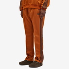 Needles Men's Poly Smooth Narrow Track Pants in Rust