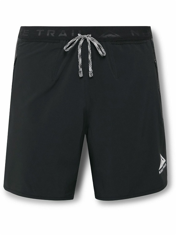 Photo: Nike Running - Trail Second Sunrise Straight-Leg Dri-FIT Drawstring Shorts - Black