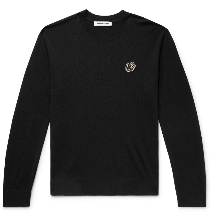 Photo: McQ Alexander McQueen - Logo-Embroidered Wool Sweater - Black
