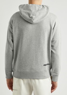 Moncler Grenoble Logo Hooded Cotton Sweatshirt Grey