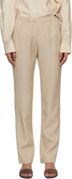 Loulou de Saison Beige Scot Straight Leg Trousers
