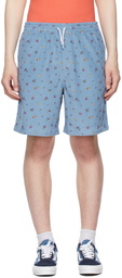 Noah Blue Corduroy Drawstring Short