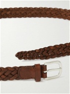 Anderson's - 3cm Woven Leather Belt - Brown