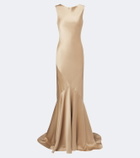 Max Mara Open-back satin maxi dress