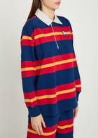Mother The Huddle Striped Cotton Polo Shirt Multicoloured