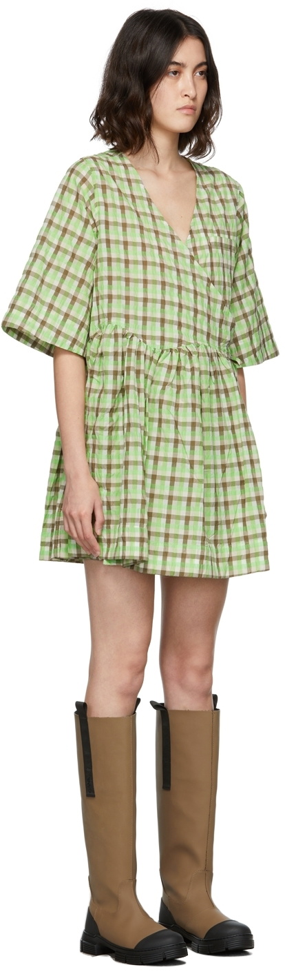 GANNI☆Check Pattern Seersucker Mini ワンピース【UK発】 GANNI Seersucker Check Mini Dress GANNI