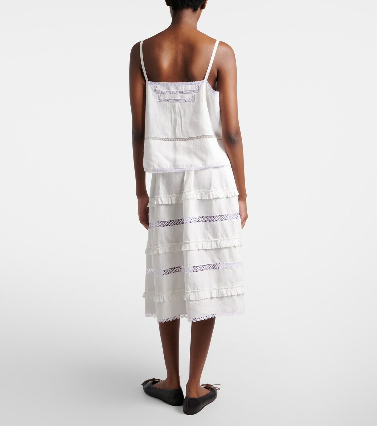 Prada Linen midi skirt