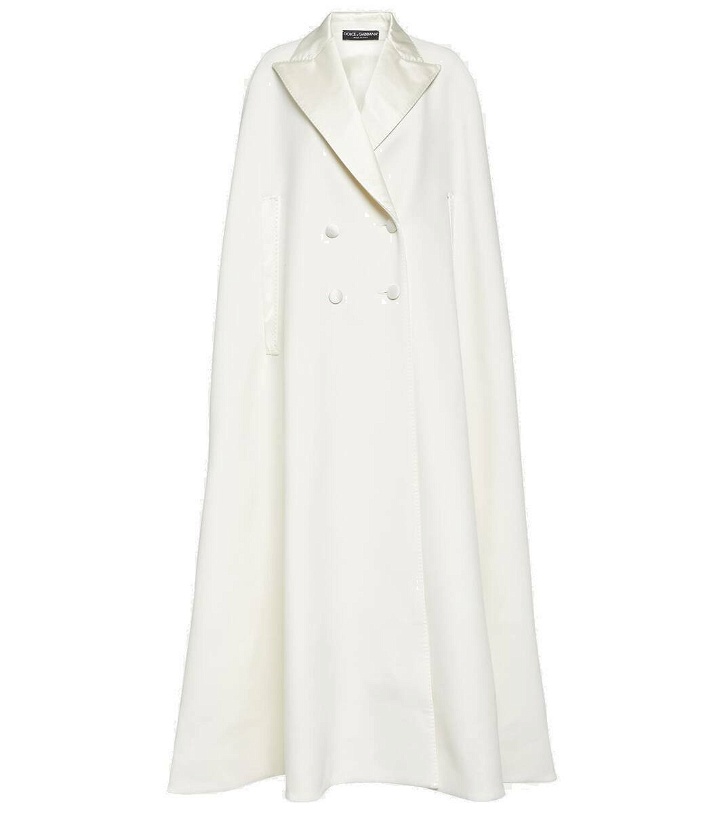 Photo: Dolce&Gabbana Double-breasted wool-blend cape