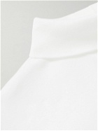 Blue Blue Japan - Ribbed Cotton-Blend Jersey Rollneck T-Shirt - White
