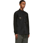 Comme des Garcons Shirt Black Cut-Out Buckle Shirt