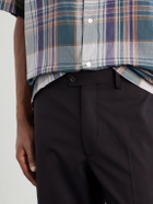 Kaptain Sunshine - Straight-Leg Wool-Poplin Trousers - Brown