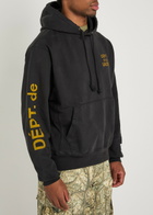 Gallery Dept. Printed Hooded Cotton Sweatshirt Black