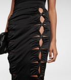 Galvan Vertebrae cutout midi skirt