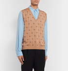 Gucci - Logo-Jacquard Wool-Blend Sweater Vest - Brown