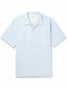 Universal Works - Convertible-Collar Cotton-Jacquard Shirt - Blue