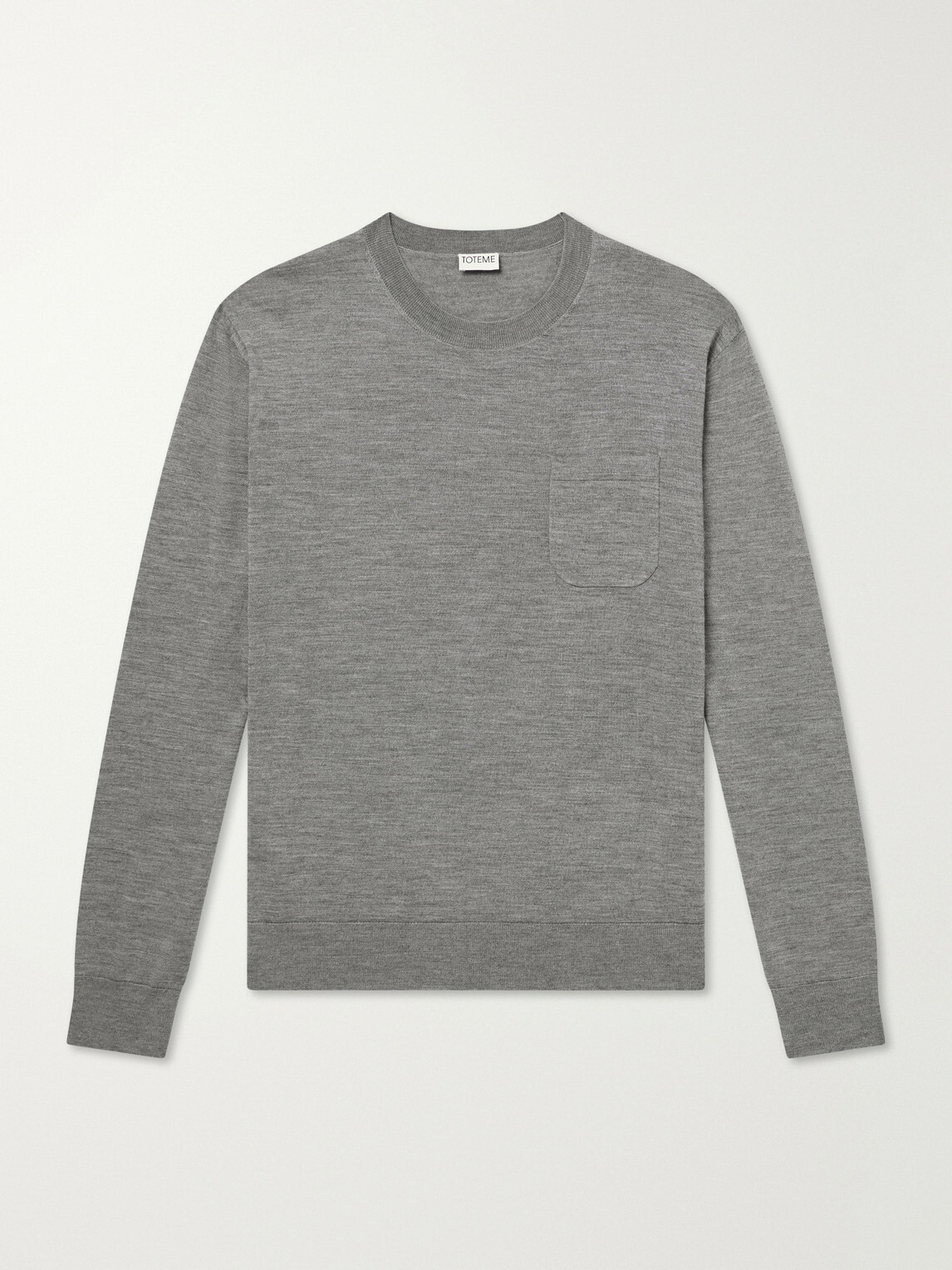 TOTEME - Merino Wool and Silk-Blend Sweater - Gray