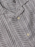 Corridor - Cumberland Camp-Collar Cotton-Blend Jacquard Shirt - Gray
