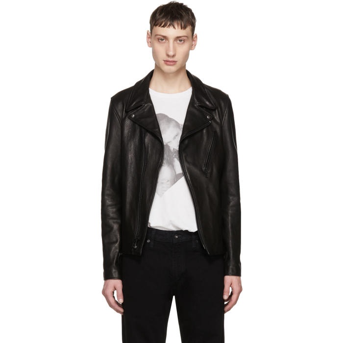 Photo: Schott Black Leather Slim Perfecto Jacket