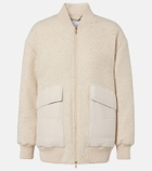 Eleventy Herringbone wool-blend down jacket