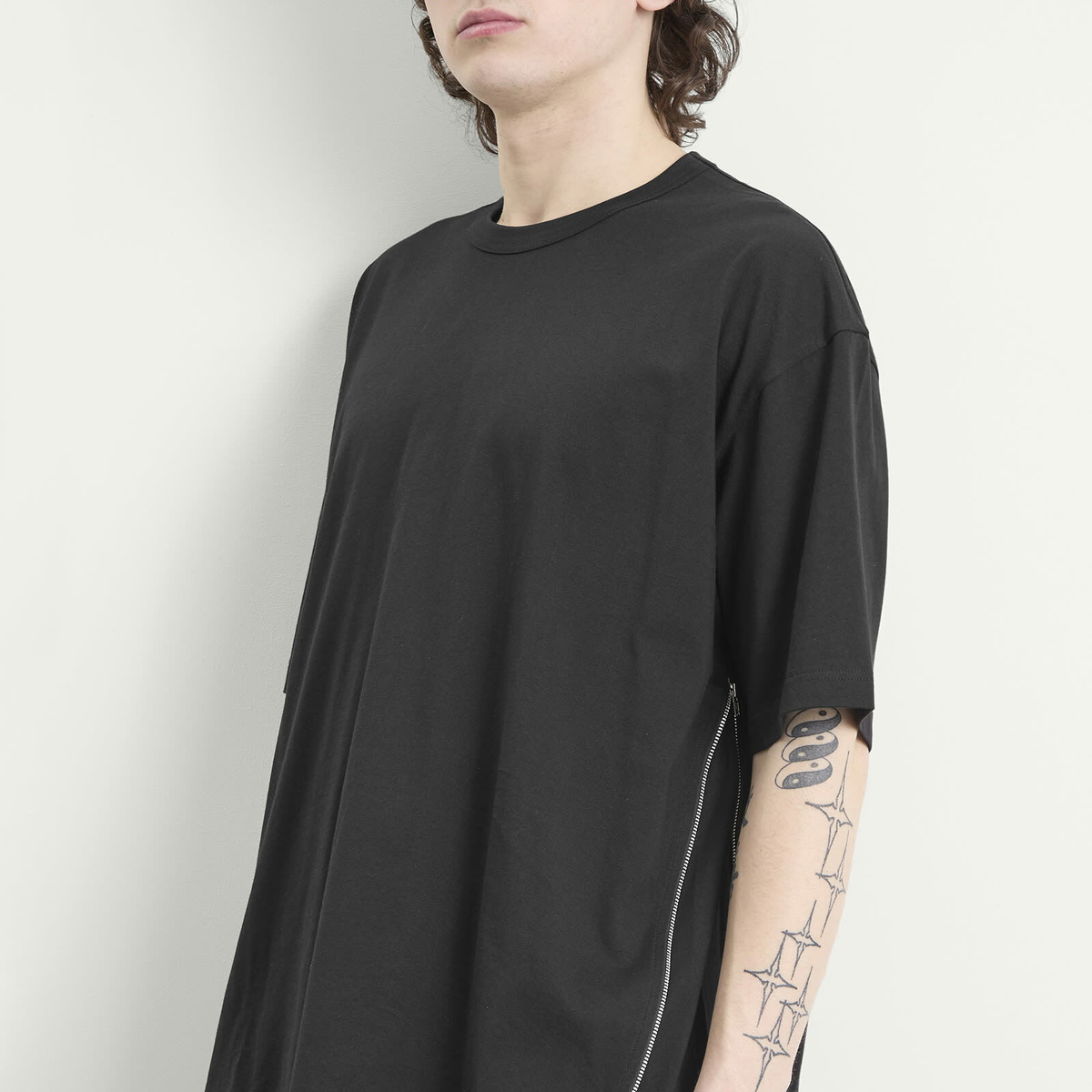 Comme des Garçons SHIRT Men's Oversized Cotton Jersey in Black