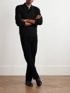 Anderson & Sheppard - Wool and Cashmere-Blend Polo Shirt - Black