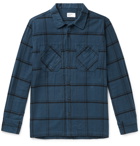 Universal Works - Garage II Checked Cotton-Flannel Shirt - Blue