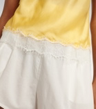 Poupette St Barth Zely lace-trimmed satin camisole