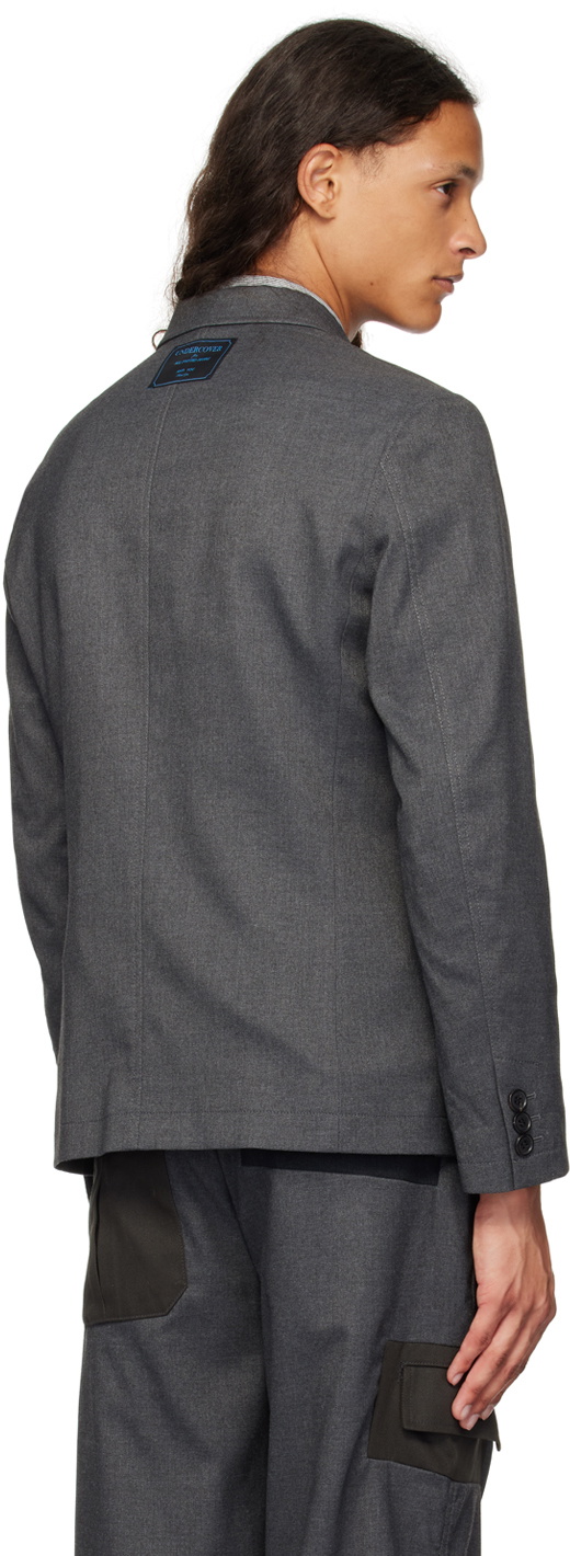 UNDERCOVER Gray Paneled Blazer