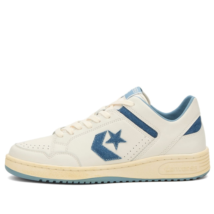 Photo: Converse Men's x Eric Emanuel Weapon Low Sneaker in Vintage White/Mountain Spring