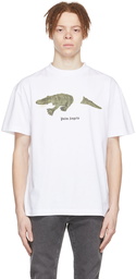 Palm Angels White Cotton T-Shirt