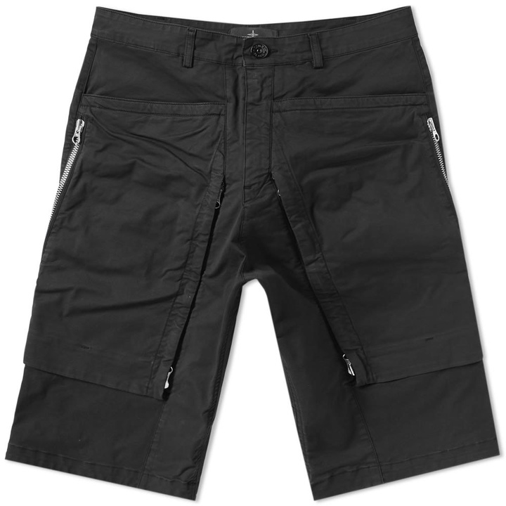 Photo: Stone Island Shadow Project Comfort Gabardine Cargo Short Black