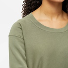 Les Tien Women's Cropped Crew Sweat in Moss