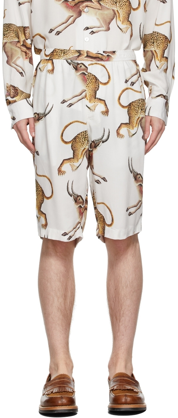 Endless Joy White Leopard Board Shorts