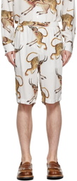 Endless Joy White Leopard Board Shorts