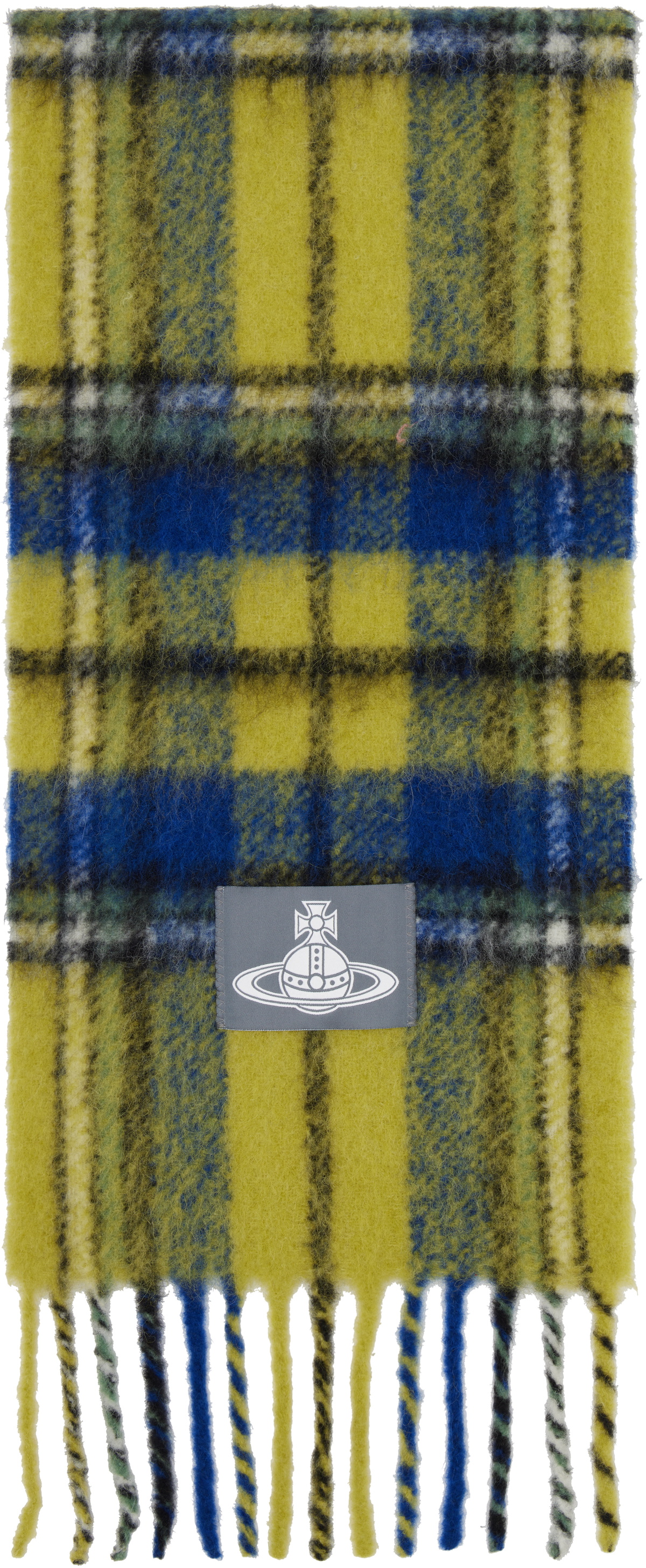 Vivienne Westwood Yellow & Blue Alpaca Scarf