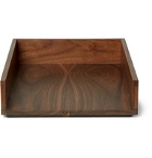 Linley - Tambour Walnut Desk Tray - Brown