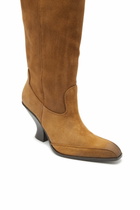 Diesel D-Luffy - Knee-high boots in suede - Boots Womens in Brown