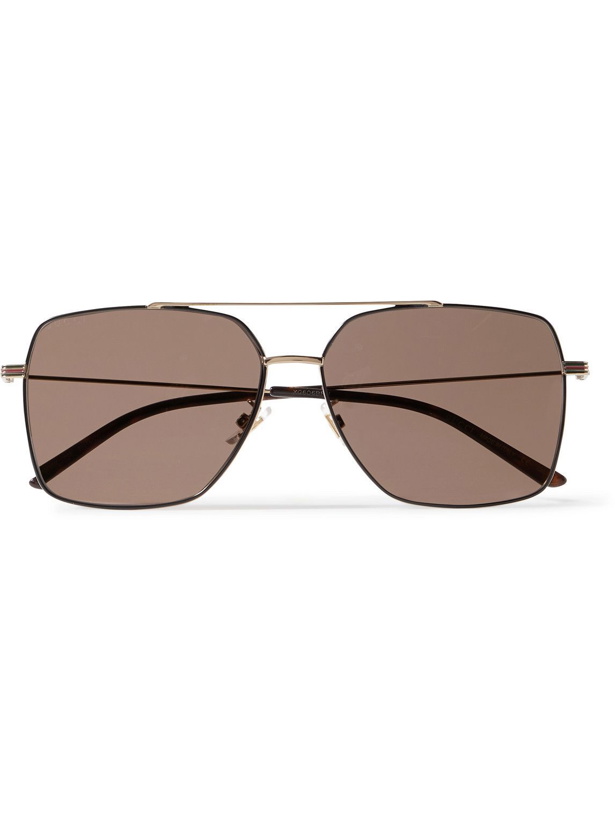 Photo: Gucci Eyewear - Aviator-Style Gold-Tone Sunglasses